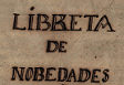 Libreta de nobedades año 1815